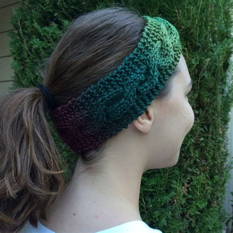 easy ombre headband  knitting pattern blognobleknits