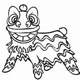 Lion Dance Chinese Coloring Year Pages Dragon Drawing Kids Crafts Clipart Color Years Dancing Craft Drawings Printable Festival Clipartmag Dress sketch template