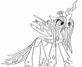 Coloring Pages Chrysalis Pony Little Queen Printable Print Color Sketch Template Info sketch template