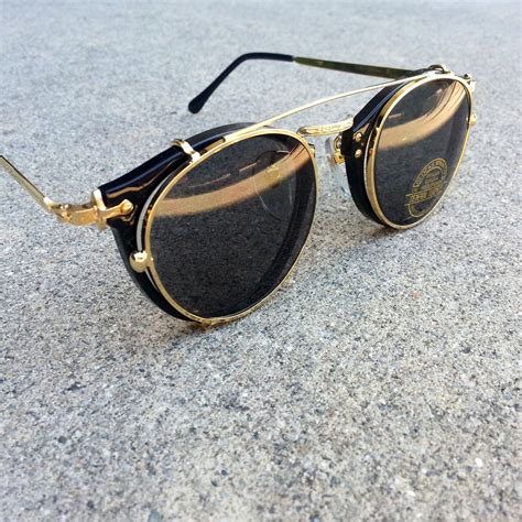 genuine madison vintage deadstock steampunk clip on sunglasses zerouv
