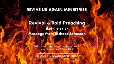 Revive Us Again Ministries Revival And Bold Preaching