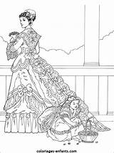 Coloring Pages Adult Fashion Book Coloriage Printable Coloriages Adults Lineart Books Dessin Colorier Historical Princesse Mode Vintage Depuis Enregistrée Enfants sketch template