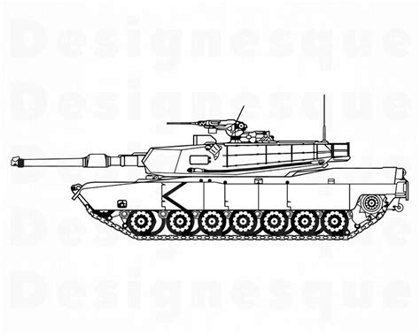 tank outline svg tank svg military army tank clipart tank etsy