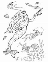 Coloring Pages Mermaid Mermaids Tale Detailed Fairy Dolphin Mako Printable Adults Princess Getcoloringpages Kids Library Clipart Cartoon Color Realistic Advanced sketch template