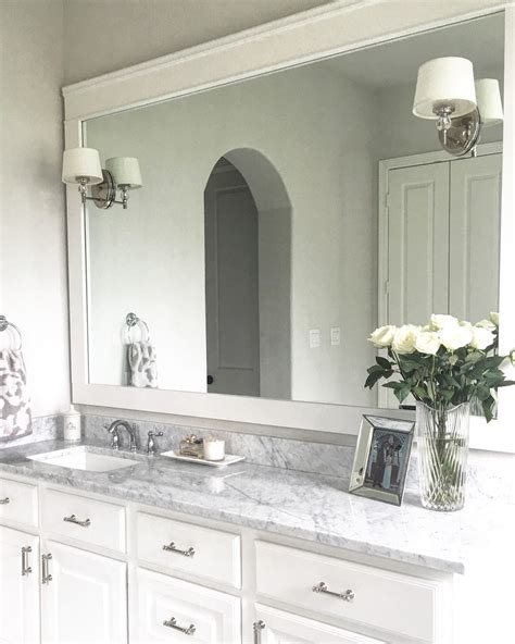 classic style home diy bathroom mirror trim