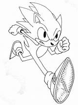 Coloring Sonic Super Speed Color Hedgehog sketch template