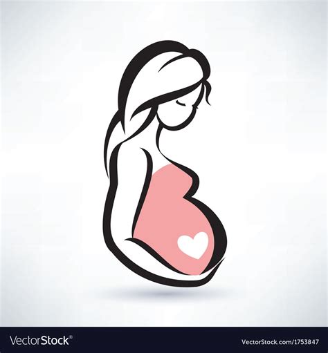 pregnant woman stylized symbol royalty free vector image