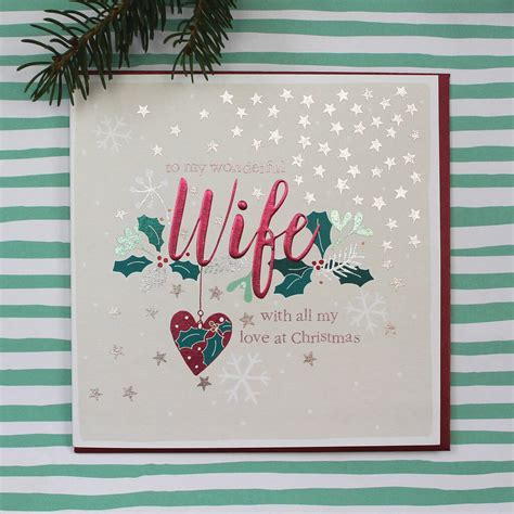 wife christmas greeting card  molly mae notonthehighstreetcom