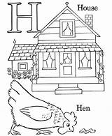 Coloring Pages Letter Letters Abc House Numbers Learning Objects Years Color sketch template