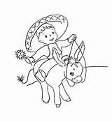 Donkey Coloring Mexican Pages Baby Ride Boy Color Riding Jesus Drawing Getdrawings Getcolorings Sunny Luna sketch template