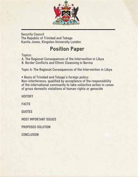 position paper mun   write  mun crisis position paper
