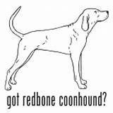 Redbone Coonhound sketch template