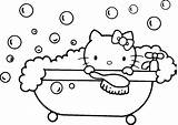 Kitty Hello Coloring Pages Kids Printable sketch template