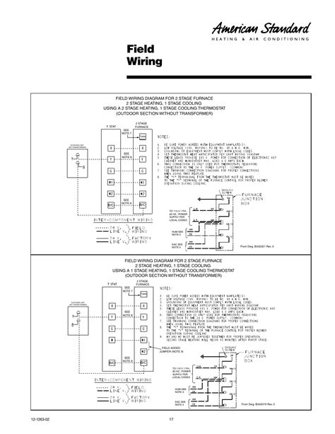 field wiring american standard freedom  user manual page   original mode