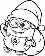 Christmas Coloring Pages Minion Color Getcolorings Printable sketch template