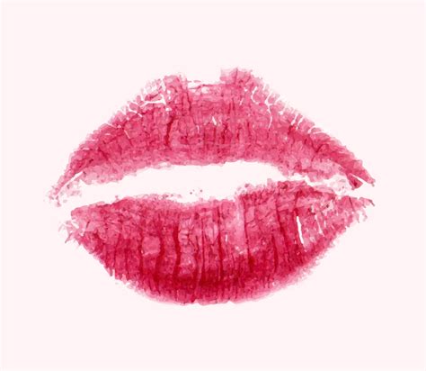 Red Lips Icon Isolated On Background Vector Kiss Stain Print 15280174
