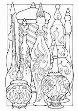 Coloring Pages Adult Bottles Printable Glass Sheets Colouring sketch template