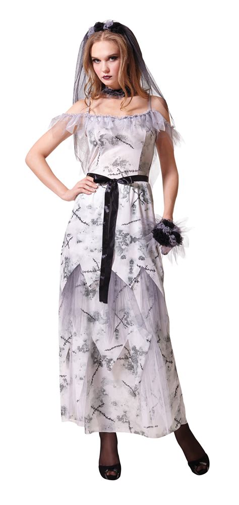 zombie bride costume ladies halloween horror night fancy dress party outfit