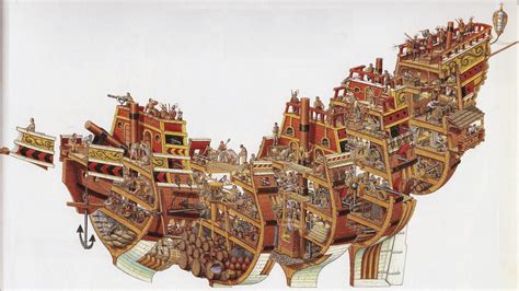 incredible cross sections cross section spanish galleon model