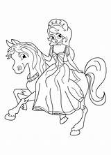 Prinzessin Pferd Malvorlage Ausmalbilder Ausmalbild Einhorn Principessa Prinzessinnen Cavallo Horseback Prinz Regenbogen Mewarnai Rapunzel Märchen sketch template