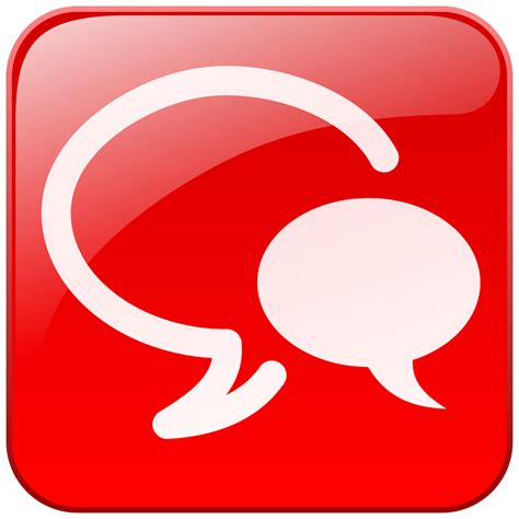 red chat icon glossy png svg clip art  web  clip art png icon arts