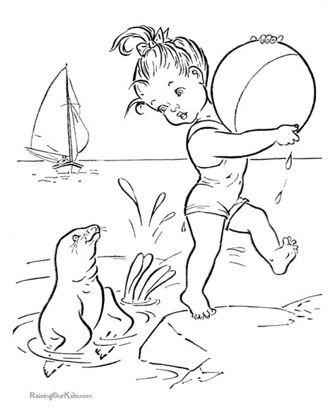 beach coloring pages  kids