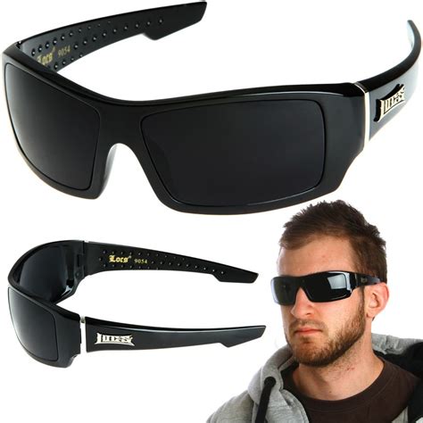locs rectangular gangster black shades mens designer sunglasses cholo dark lens ebay