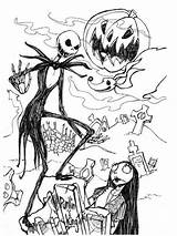 Jack Skellington Halloween Sally Pesadilla Tim Boogie Oogie Everfreecoloring sketch template