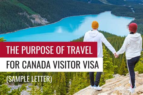 purpose  travel canada visitor visa sample letter  parents