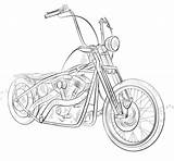 Motorcycle Coloring Chopper Drawing Draw Bike Harley Davidson Motorbike Step Outline Pages Motorcycles Tutorials Printable Sketch Kids Supercoloring Drawings Bicycle sketch template
