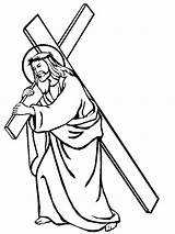 Jesus Christ Cross Drawing Coloring Stained Glass Pages Getcolorings Clipartmag Color Printable sketch template