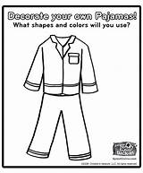 Pajama Coloring Pajamas Pages Polar Express Preschool Llama Crafts Red Template Party Activities Kids Pj Printable Christmas Sheets Winter Decorate sketch template