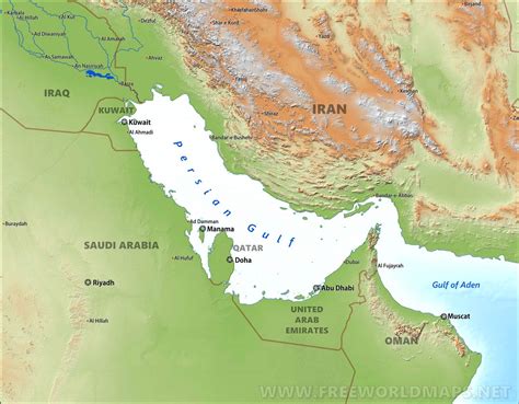 persian gulf maps