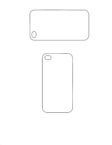 outline drawing     side   cell phone   blank screen