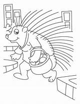 Porcupine Coloring Pages Quill Pig Sheet Library Clipart Line sketch template