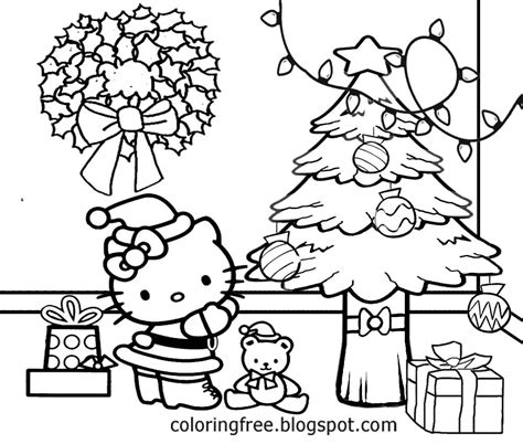 christmas coloring pages  girls home family style