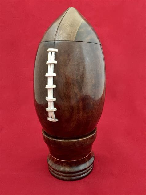 football memorial cremation urn   salswoodturning  etsy