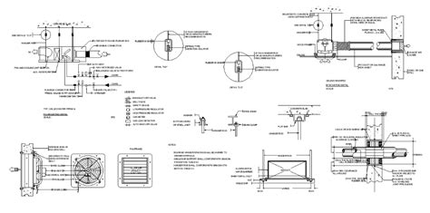 exhaust fan detail drawing    autocad file    autocad drawing file