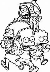 Simpsons Coloring Scream Run Pages Wecoloringpage Boy sketch template