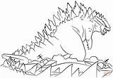 Coloring Godzilla Clipart Pages Printable Library sketch template