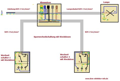 wechselschaltung licht mit  schaltern wiring diagram