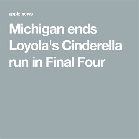 Michigan Ends Loyolas Cinderella Run In Final Four — Business Insider
