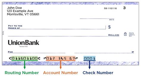 find routing numbers union bank