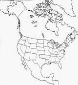 America North Map Blank Coloring Printable Drawing Maps Usa Pages Outline Canada Mexico Colouring Throughout High Wide Within Color Line sketch template