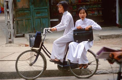 Asia Southeast Asia Vietnamese School Girls In Uniform