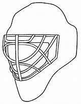 Hockey Helmet Coloring Goalie Mask Drawing Pages Template Netart Getdrawings Print Paintingvalley sketch template