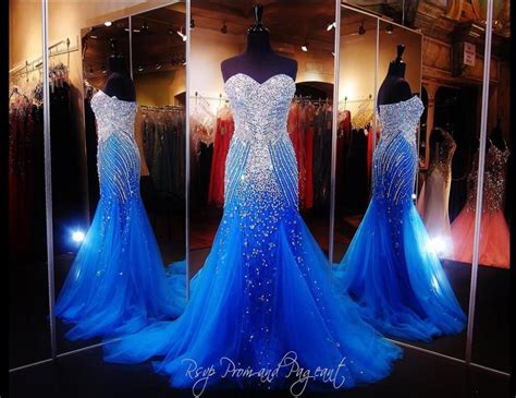 2015 luxury blue mermaid prom pageant dress with sweetheart sleeveless