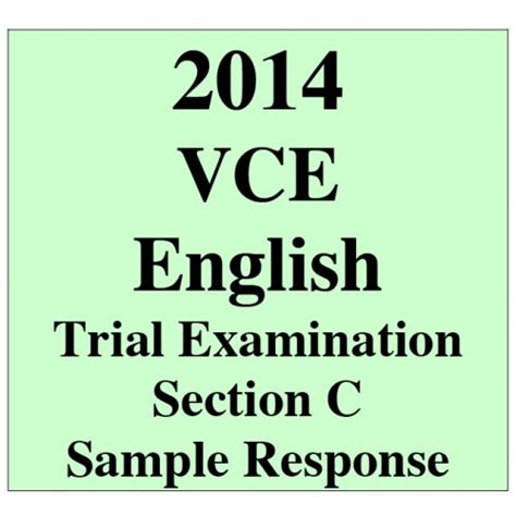 vce english trial examination