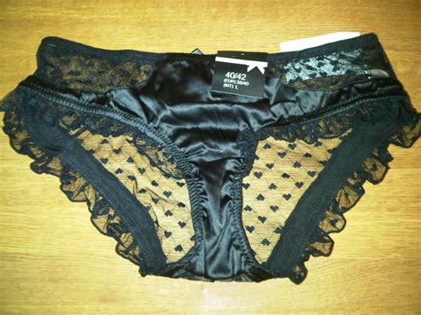 black satin and lace panties size xl ladies knickers full bum wow for