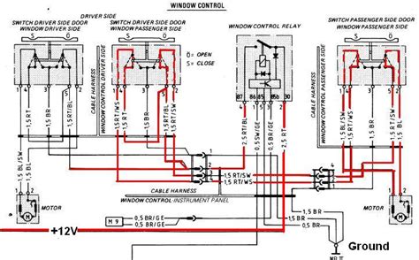 relay  pin power window switch wiring diagram